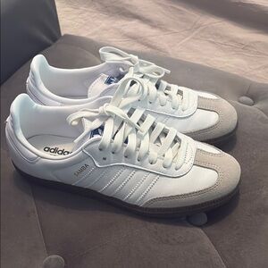 White adidas sambas